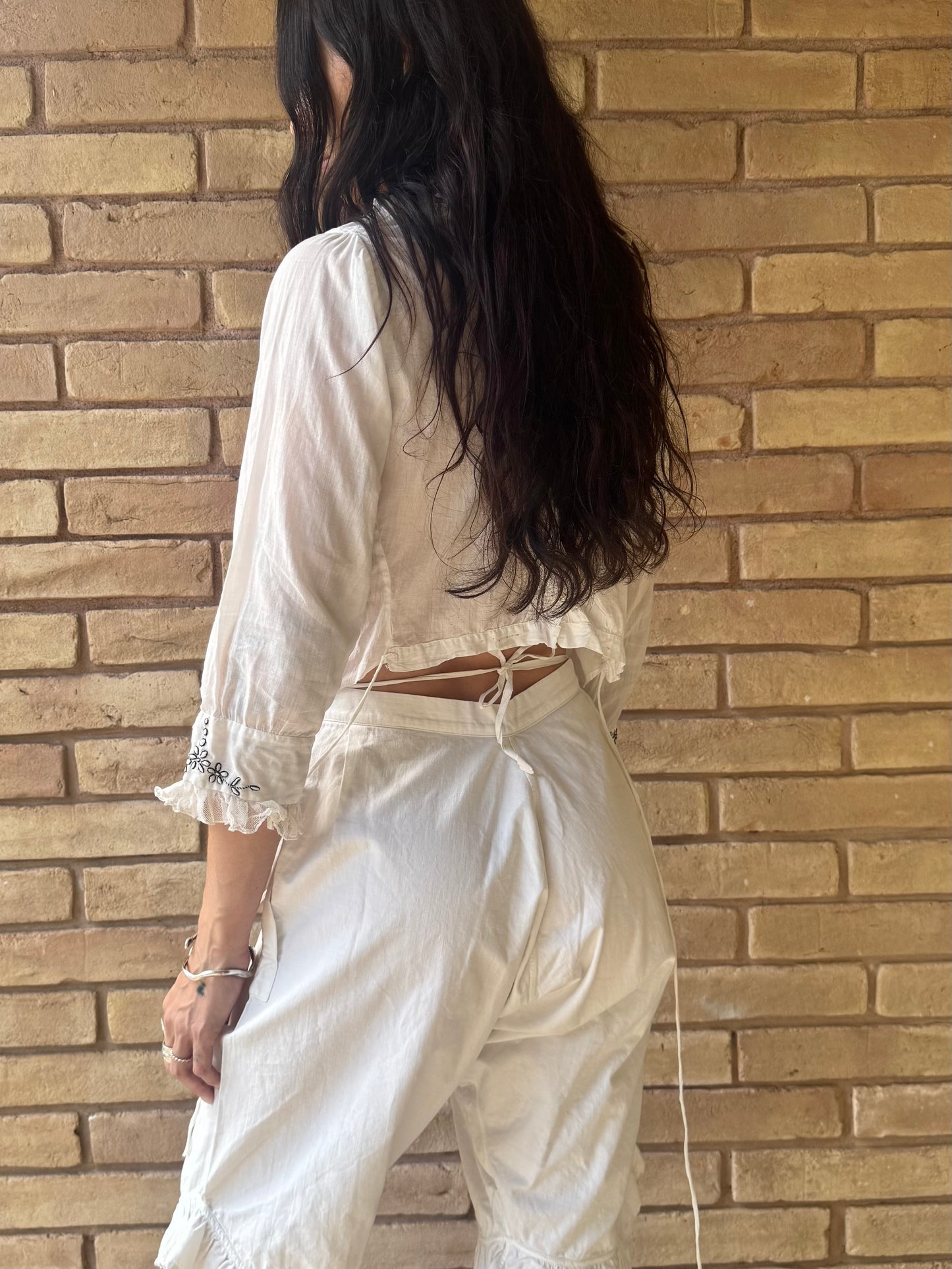 Edwardian embroidered shirtwaist blouse | S