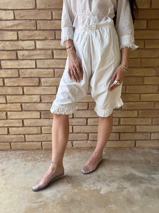 Edwardian cotton ruffle bloomers | S/M