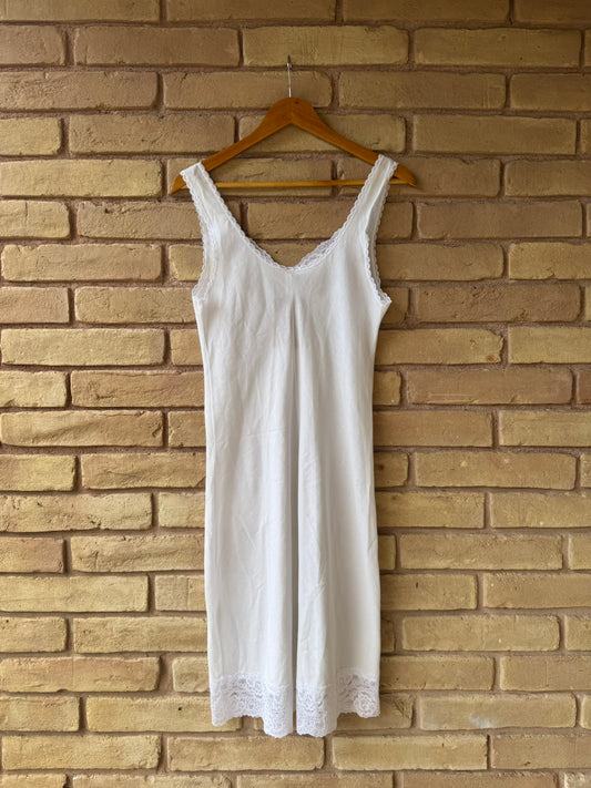 cotton blend lace slip