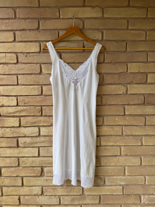 cotton blend lace slip