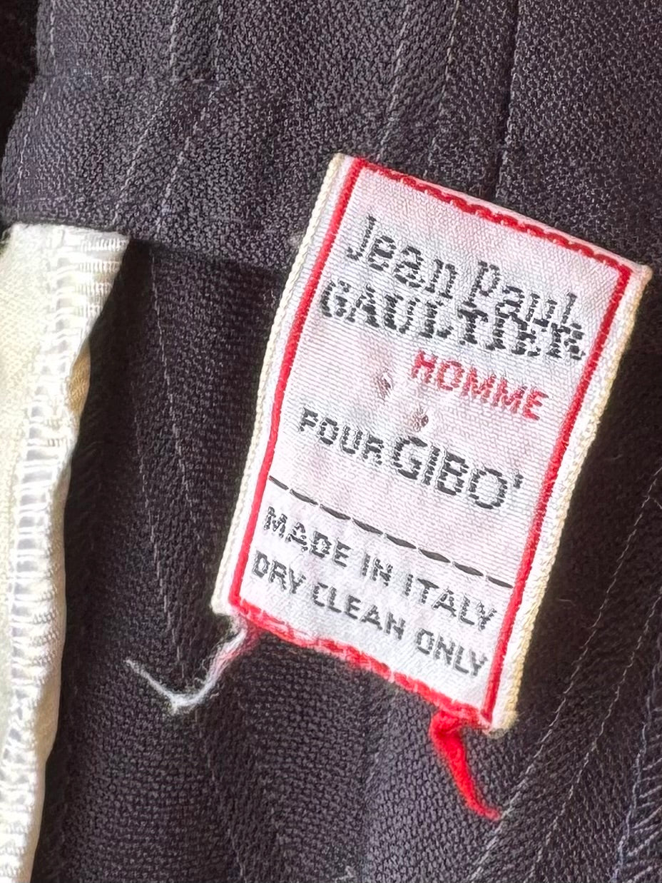 1980s Jean Paul Gaultier Homme pinstripe trousers