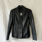 90s distressed leather blazer