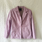 lilac leather blazer