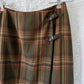 90s plaid wrap skirt