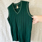 70s forest green knit vest