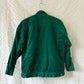 emerald corduroy shearling-lined boxy jacket