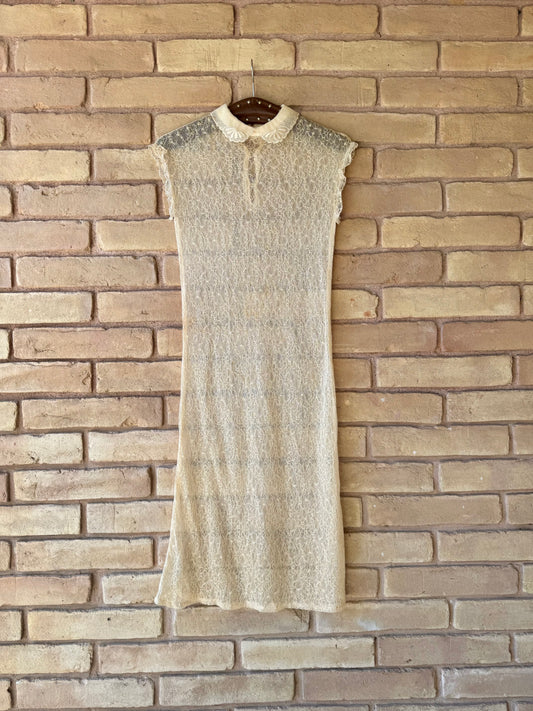 70s sheer lace dress