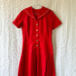 60s dropwaist red sailor dress