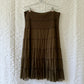 brown mesh tiered skirt