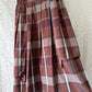 80s preppy brown plaid skirt