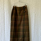 90s plaid wrap skirt