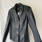 90s distressed leather blazer