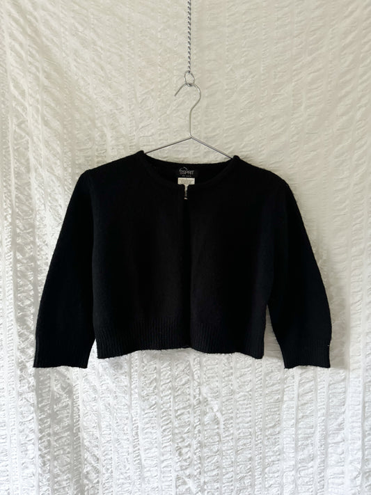 y2k esprit angora-blend cropped cardigan