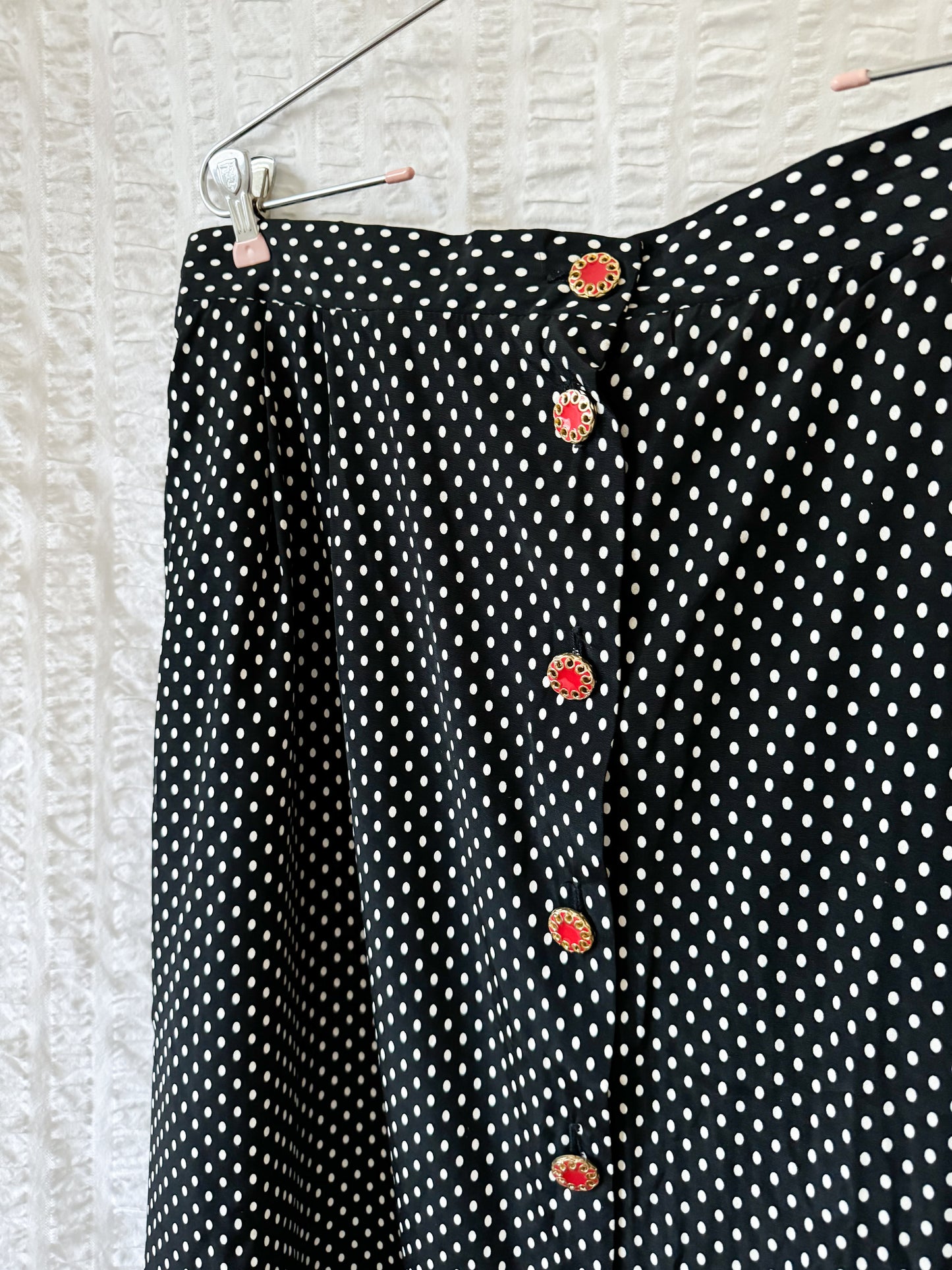 80s polka dot skirt