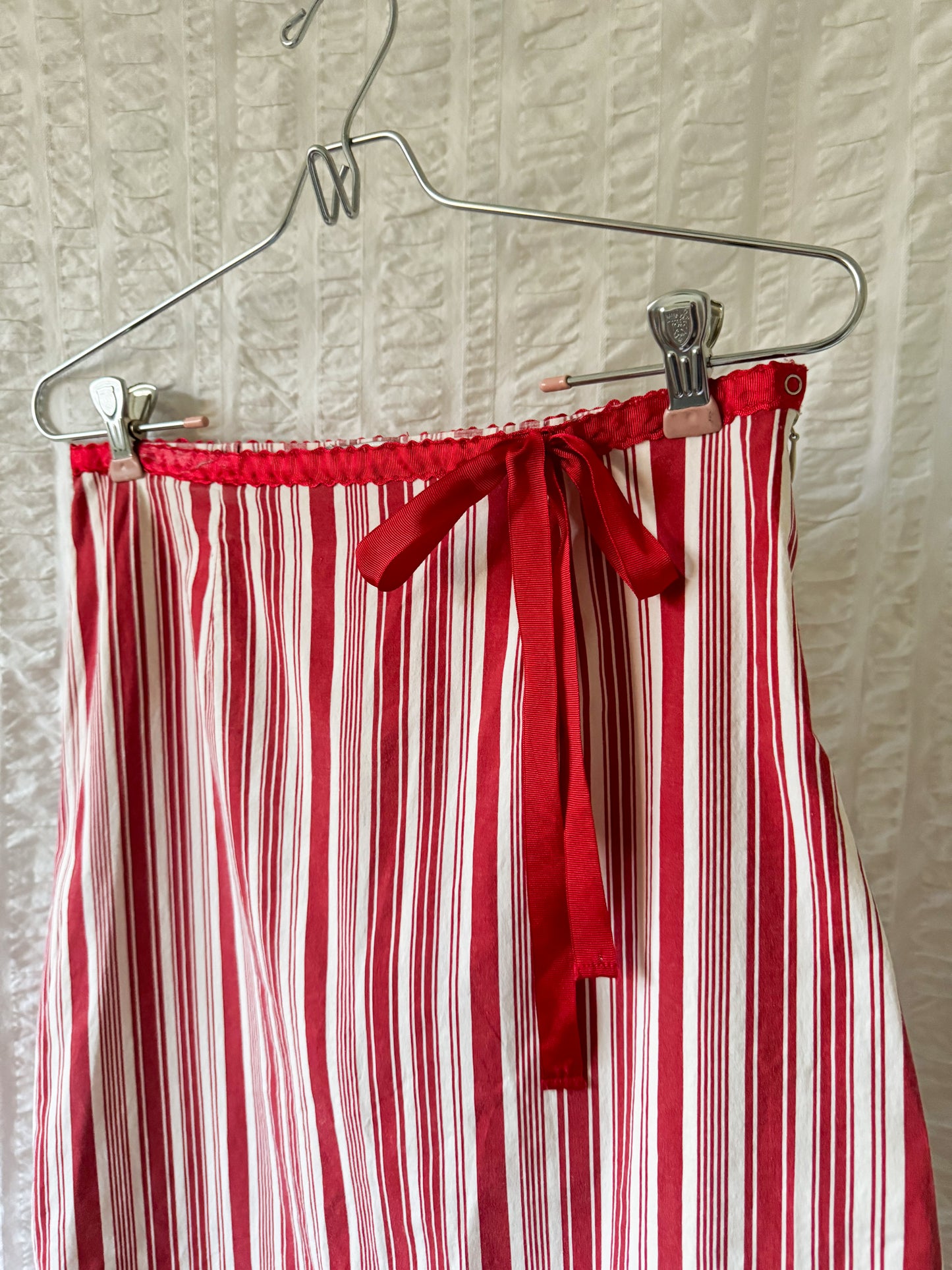 y2k striped skirt