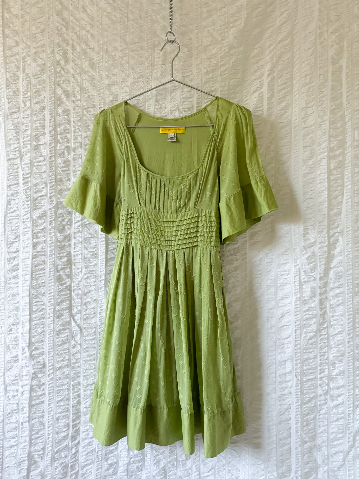 avocado silk catherine malandrino dress