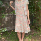 1920s cotton floral dress set | S