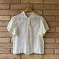 40s sheer ivory cotton blouse