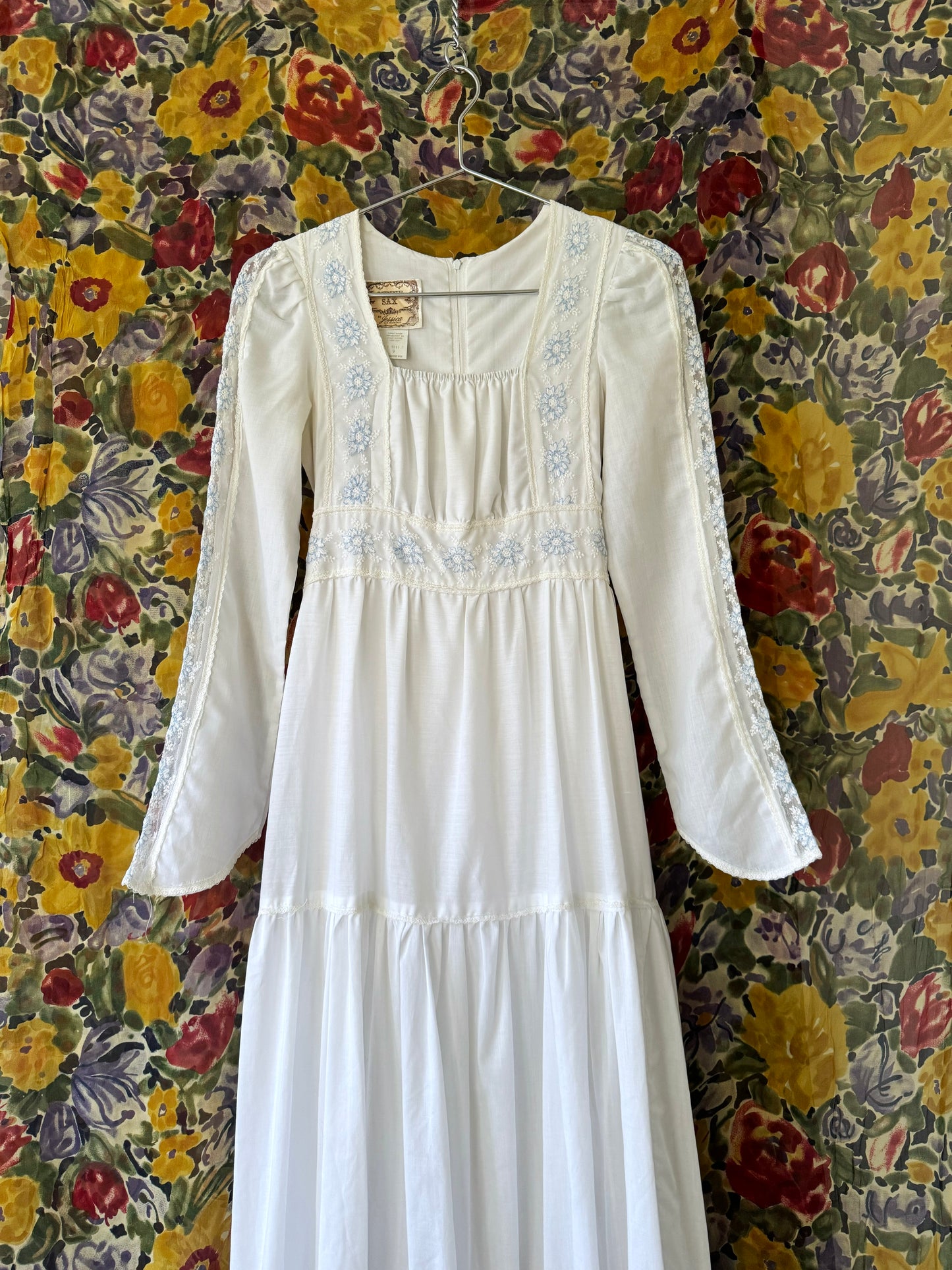 gunne sax floral lace dress