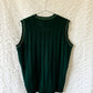 70s forest green knit vest