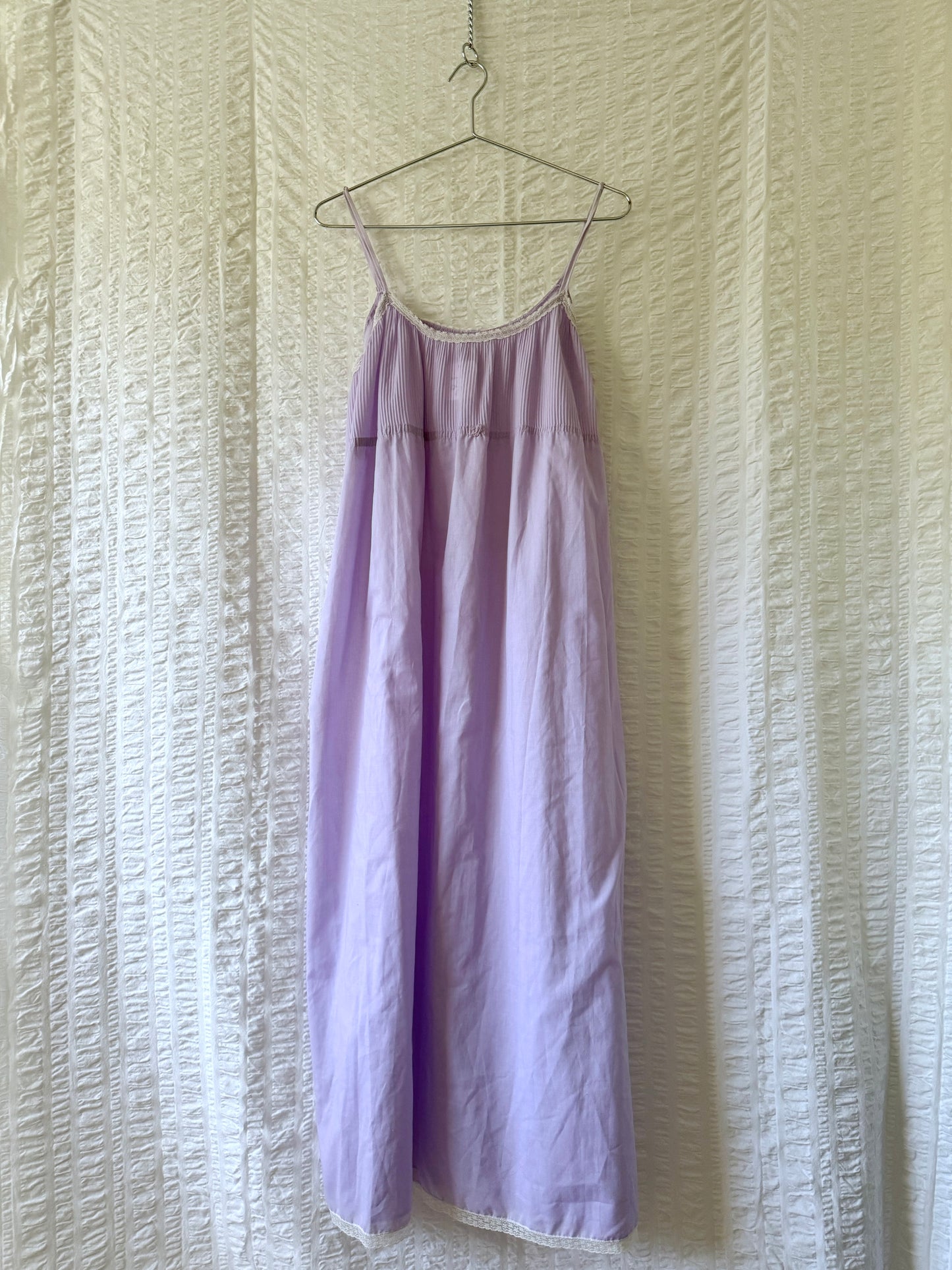 lilac cotton blend dress