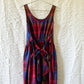 80s cotton plaid mini dress