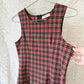 90s stretch plaid dress