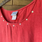 Terracotta linen blend top | XXL