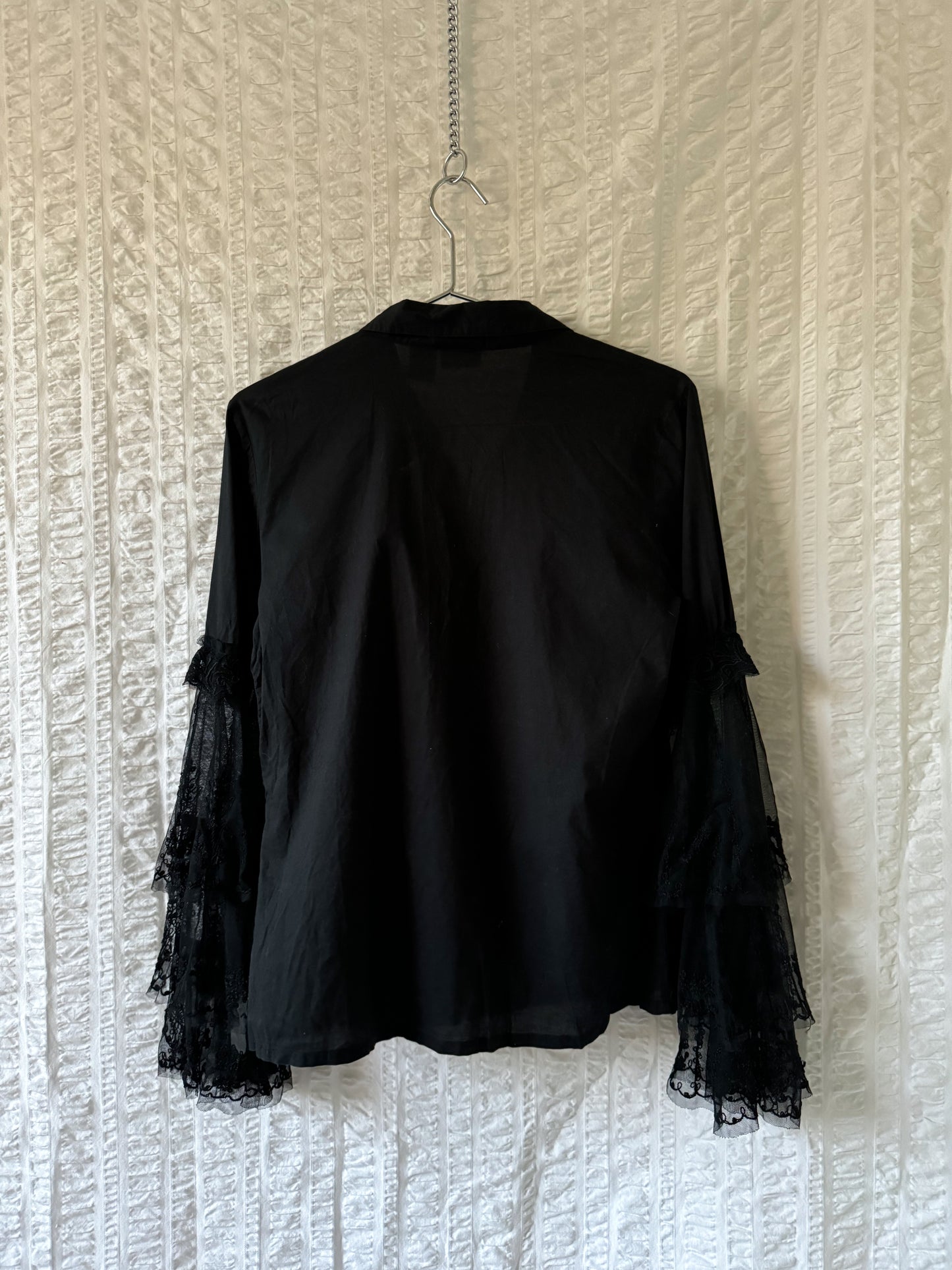 y2k lace sleeve blouse