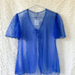 sheer cobalt nylon bed top