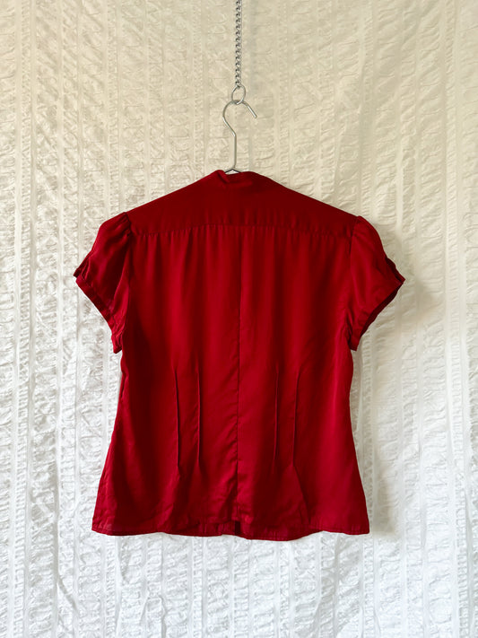 y2k silk blouse