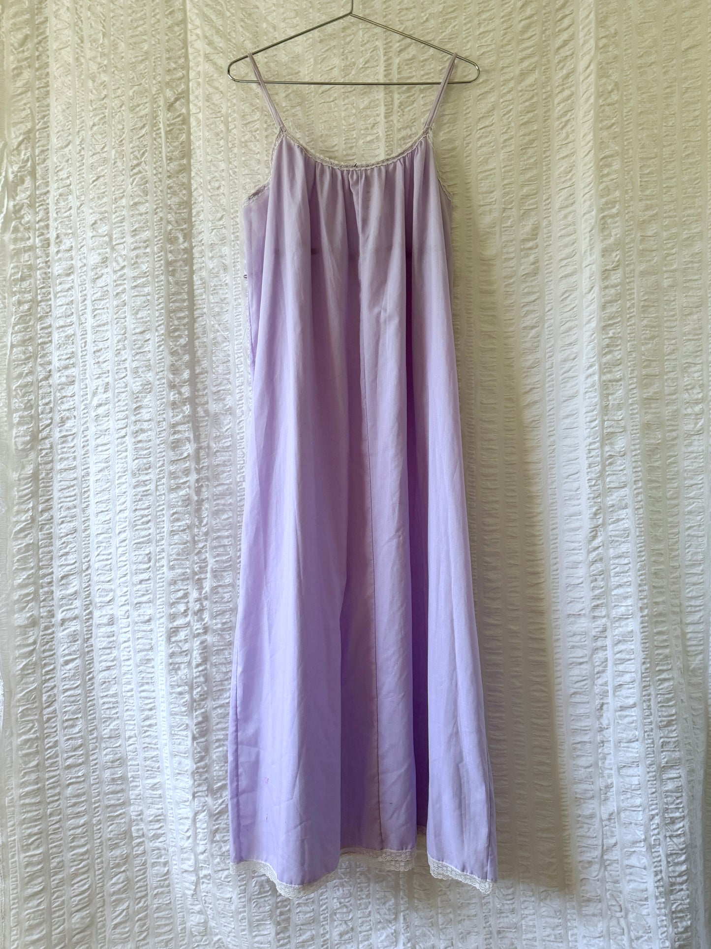 lilac cotton blend dress