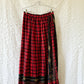 80s red plaid skirt