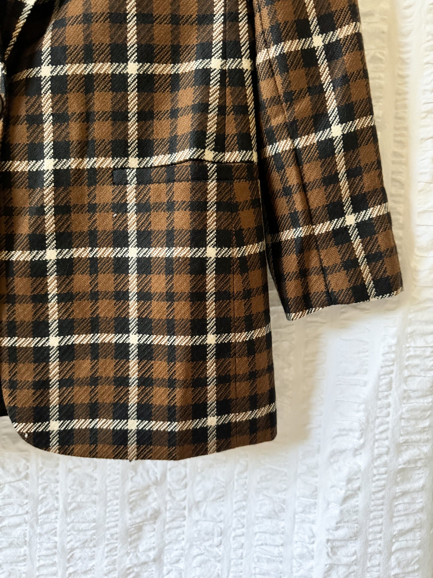 80s wool oversized plaid blazer