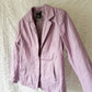 lilac leather blazer