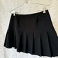 y2k black pleated mini skirt