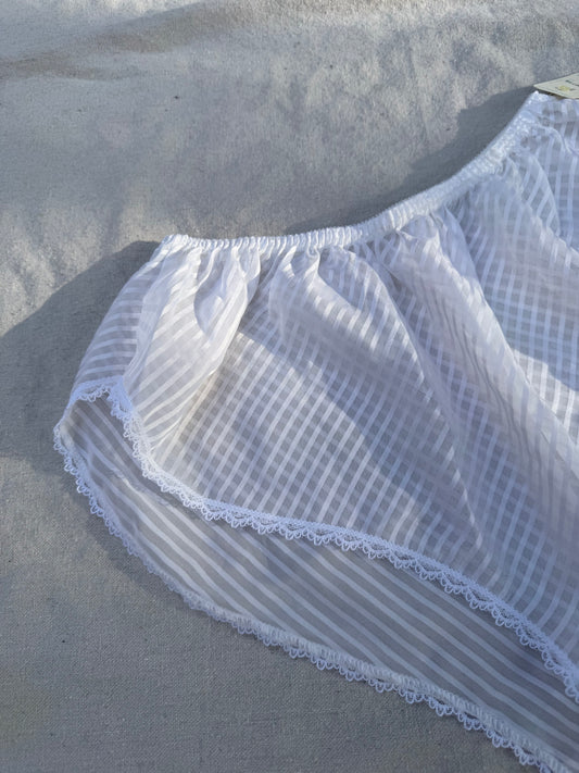 Vintage hi cut sheer striped panty