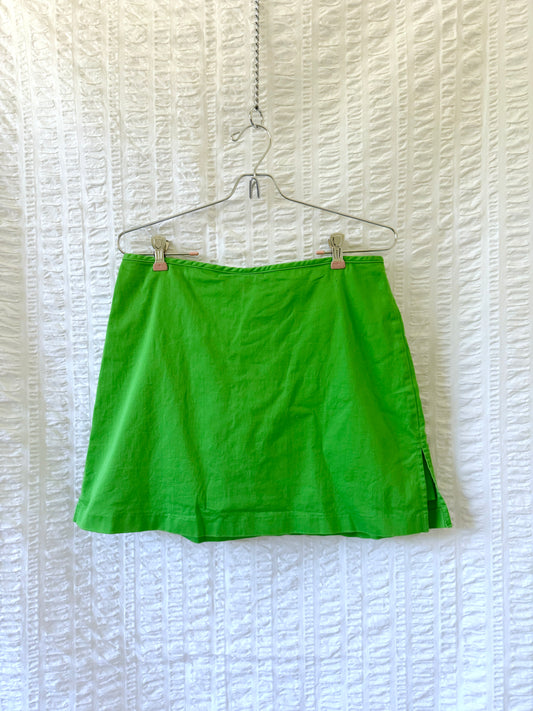 spring green cotton skort