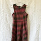 90s stretch plaid dress