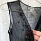 90s sheer silk black dress