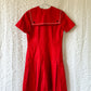 60s dropwaist red sailor dress