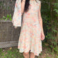 1920s cotton floral dress set | S