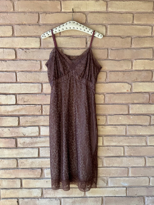 Chocolate lace 60's slip