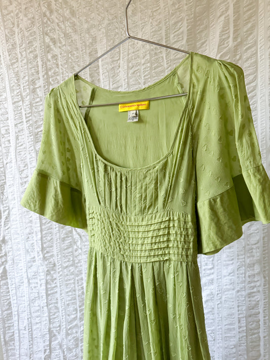 avocado silk catherine malandrino dress