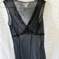 90s sheer silk black dress