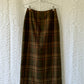 90s plaid wrap skirt