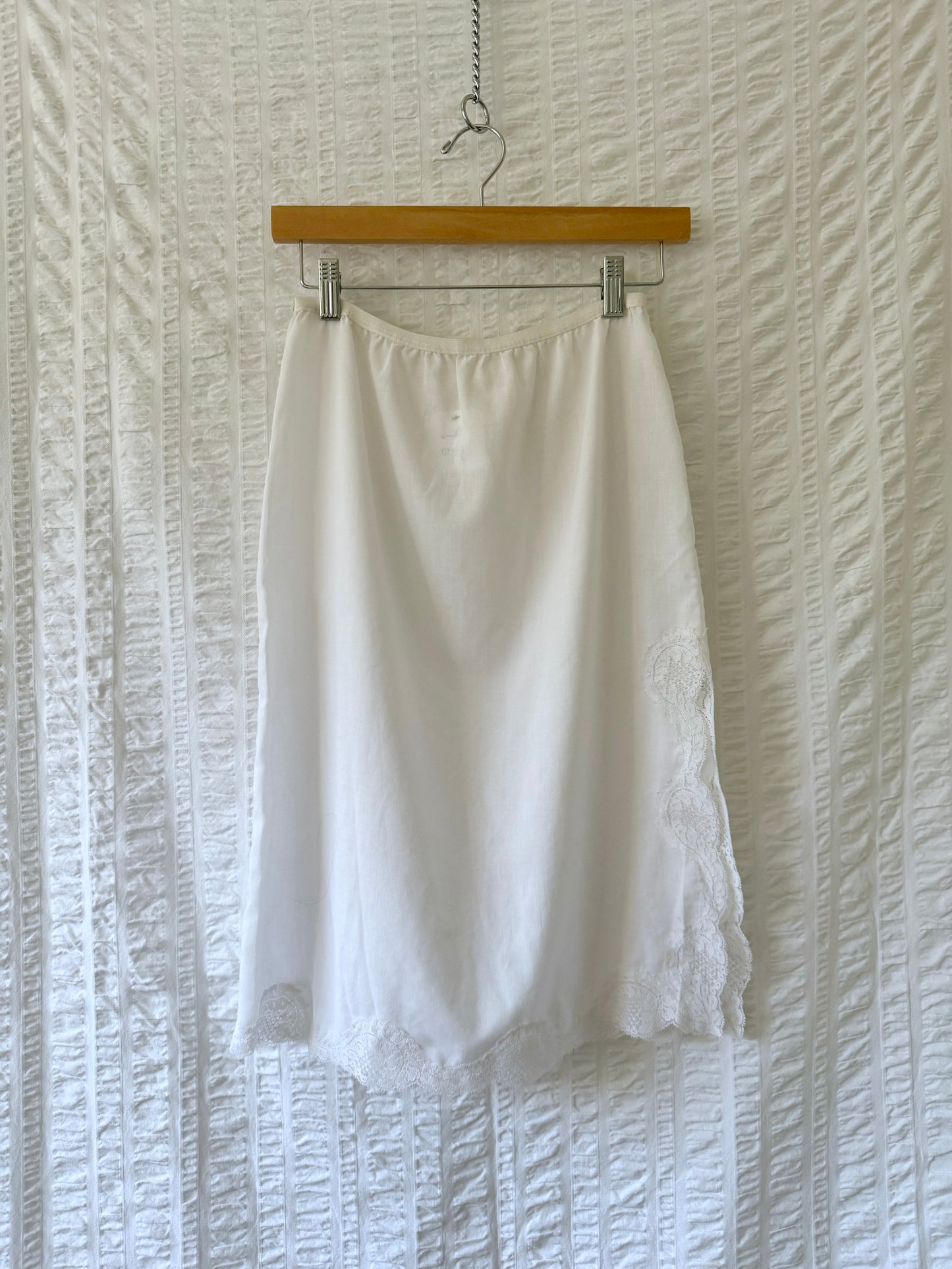 union made cotton-blend slip skirt