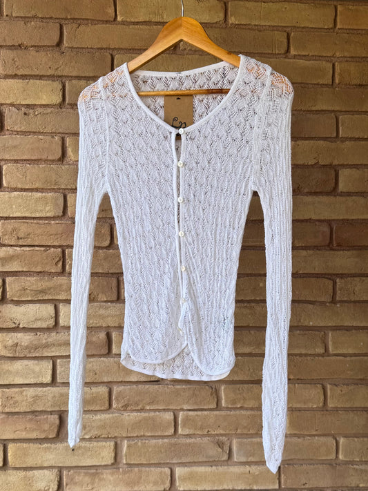 90s openwork cardigan