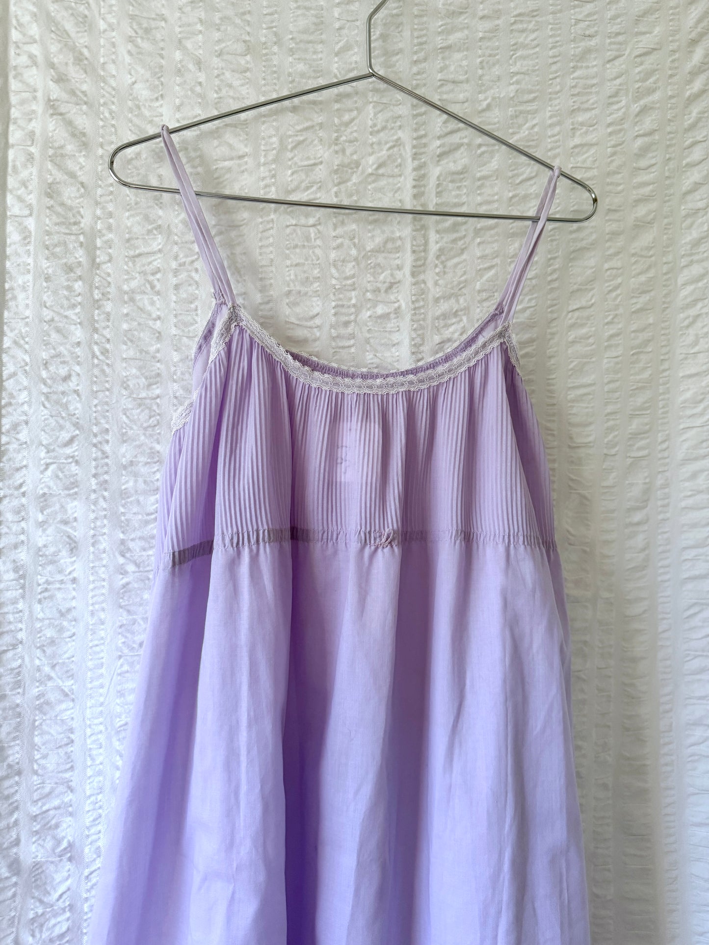 lilac cotton blend dress