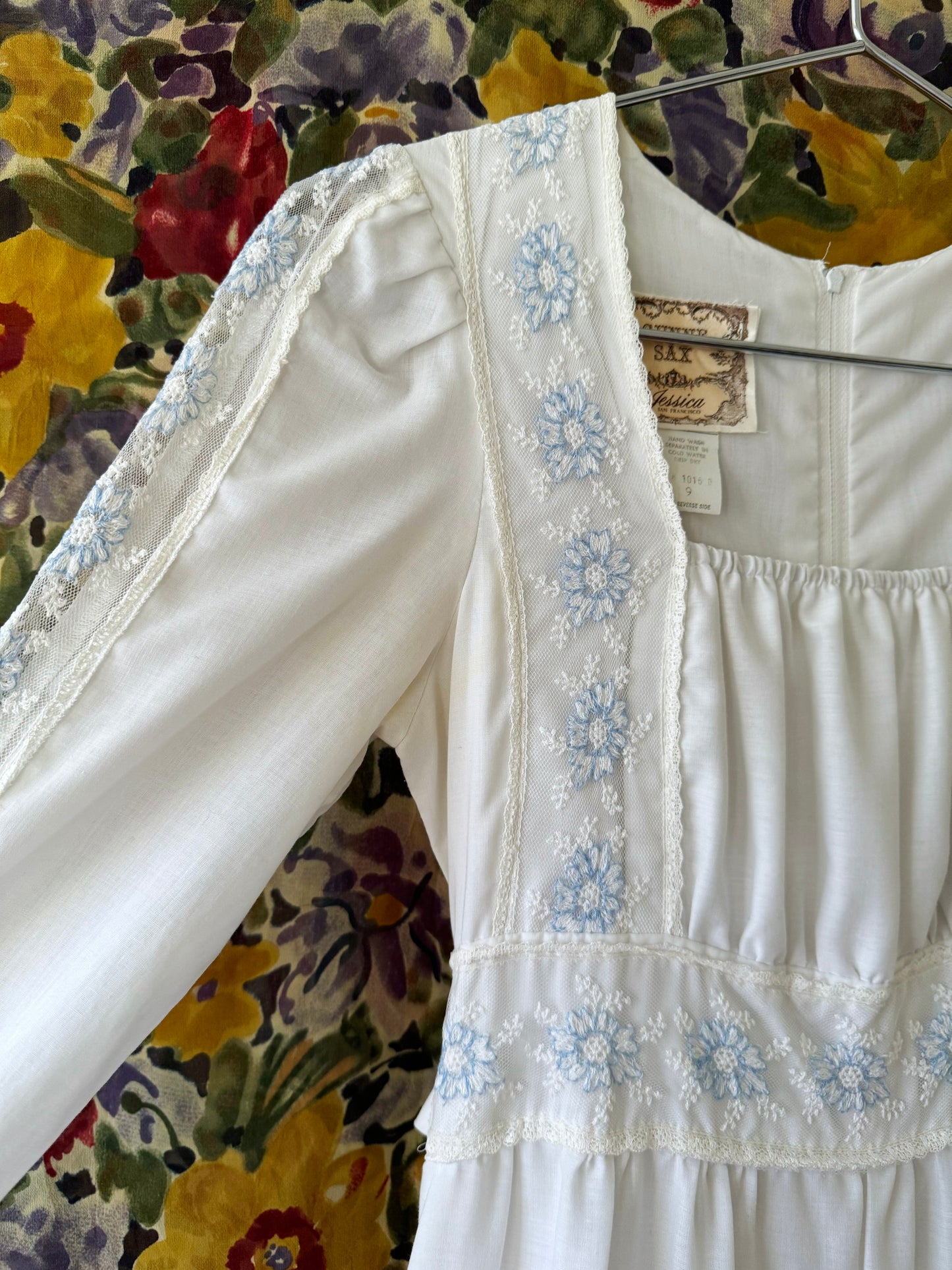 gunne sax floral lace dress